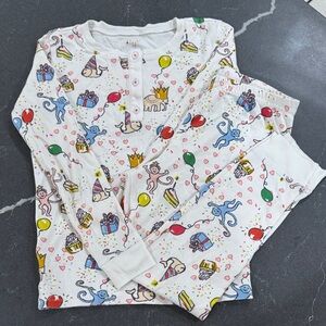 Roller Rabbit Birthday Pajama Set with Colorful Prints